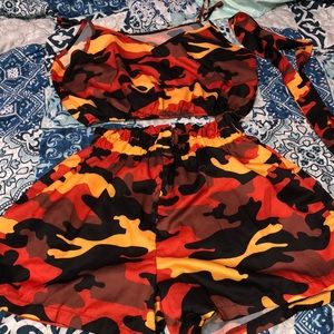 A orange camp 2 piece